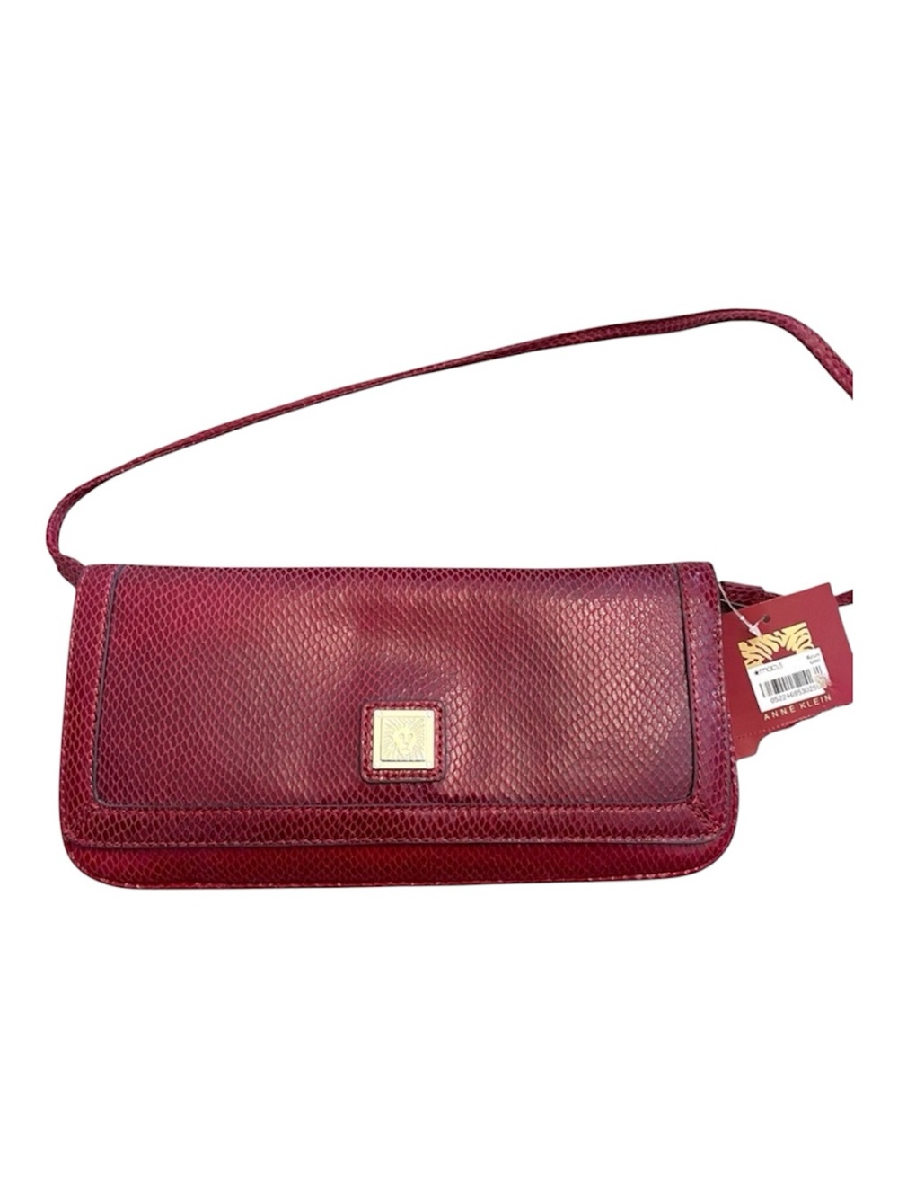 Anne Klein Red Clutch with Shoulder Strap